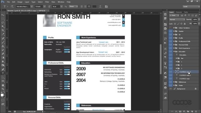 Simple Resume / CV Template and Mini Portfolio - Photoshop смотреть онлайн