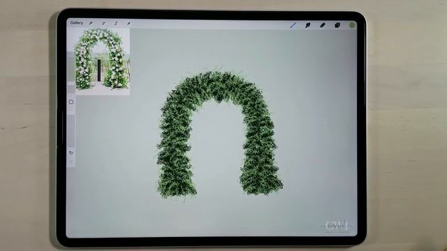 Procreate Tutorial - How to Draw a Greenery Ceremony Arch (using just 5 brushes & 5 colours) смотреть онлайн