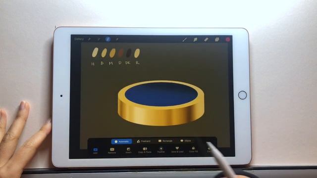 Gold ring rendering with Procreate in iPad смотреть онлайн