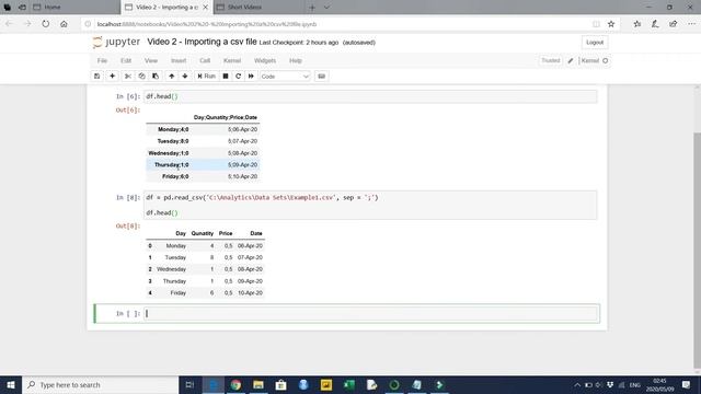 Learn Python Pandas| Video 2 - Importing data from a .csv file смотреть онлайн