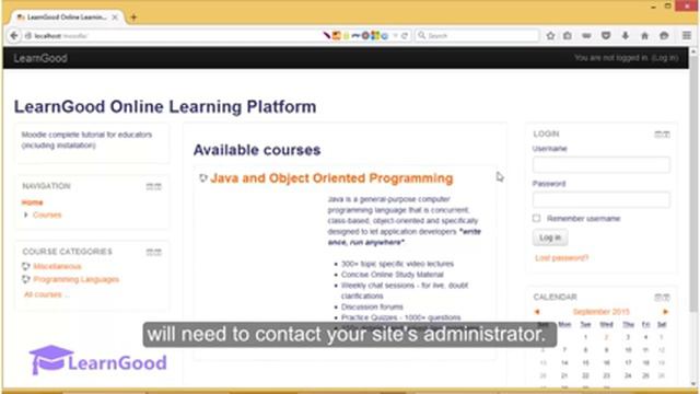 Moodle 3.0 Tutorial for Beginners - Login for the 1st time смотреть онлайн