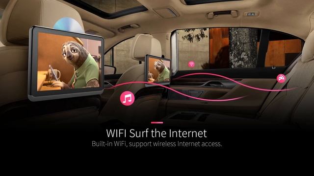 Android 6.0 system 10.1 inch headrest dvd player / 10.1 inch Android Rear-seat Entertainment System смотреть онлайн