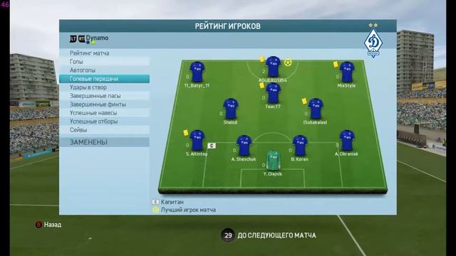 FIFA 16 "Клубы профи" Dynamo смотреть онлайн