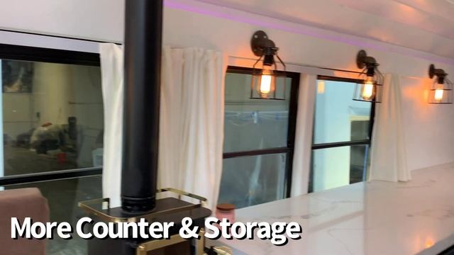 Modern | Rustic | Luxurious & Off-Grid 30’ Skoolie Conversion TOUR by Lavender Moon Spaces смотреть онлайн