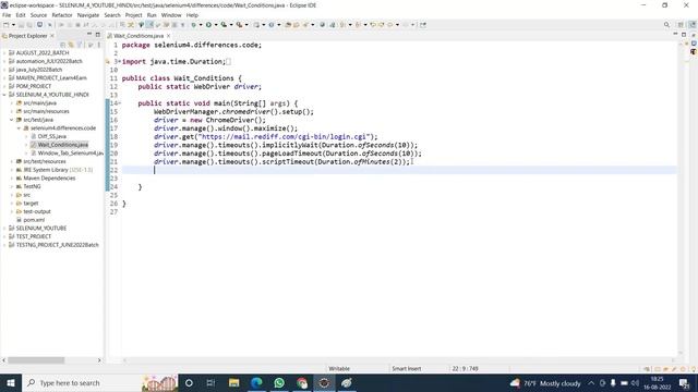 (In Hindi) Wait Conditions in Selenium4 смотреть онлайн