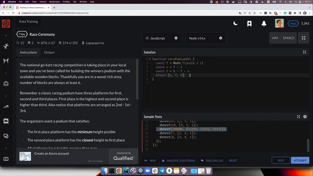 РЕШЕНИЕ задания Codewars для собеседования на JavaScript. Race Ceremony смотреть онлайн
