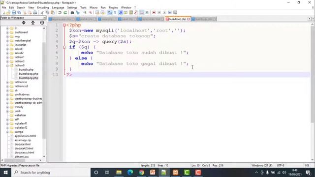 Contoh Buat Database dan Tabel Mysql dengan PHP MySQLi смотреть онлайн