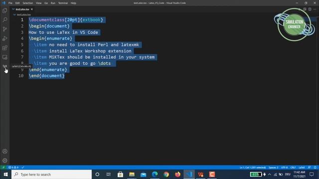How to Use LaTeX in Visual Studio Code - Hands on Tutorial смотреть онлайн