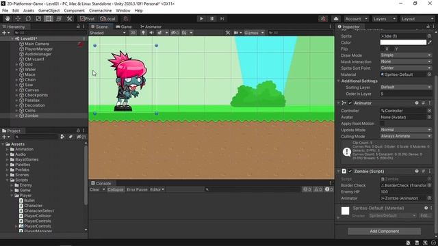 2D Zombie AI in Unity - Take Damage & Death смотреть онлайн