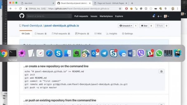 Вопросы 2: как запустить сайт в github