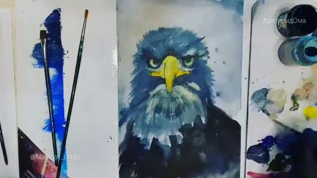 Рисуем орла. Рисуем вместе смотреть онлайн