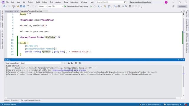 Blazor .NET 6 - Parameters From Query Strings - SupplyParameterFromQuery смотреть онлайн