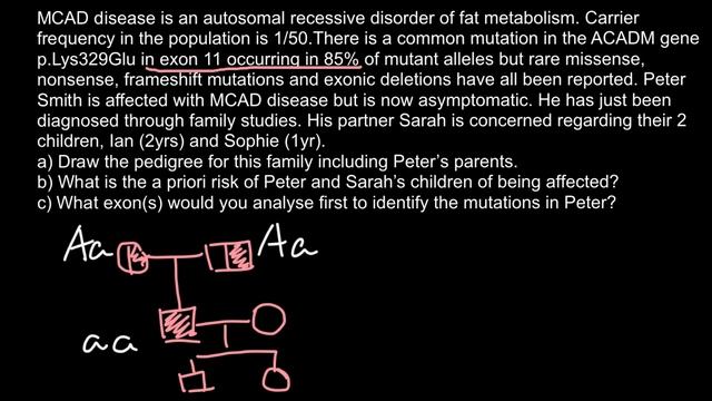 Simple Pedigree Probability Problem and Solution смотреть онлайн