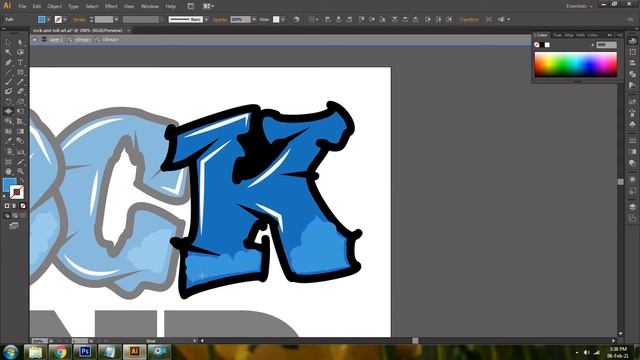 How to create graffiti text in Adobe Illustrator | Graffiti Letter in illustrator | Graffiti Art смотреть онлайн