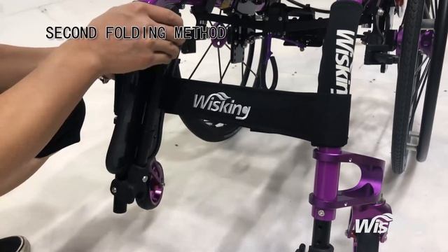 WISKING 8801 Magnesium Alloy Manual Folded Lightweight Portable Active Wheelchair for Disabled смотреть онлайн