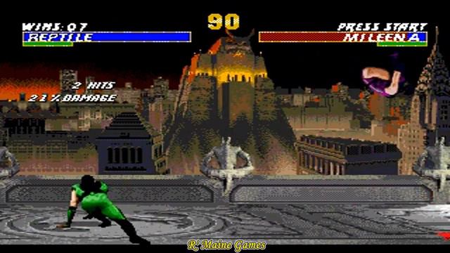 🎮 ULTIMATE MORTAL KOMBAT TRILOGY - ( HACK / MEGA DRIVE ) - 💥 REPTILE 💥 - GAMEPLAY COMPLETA смотреть онлайн