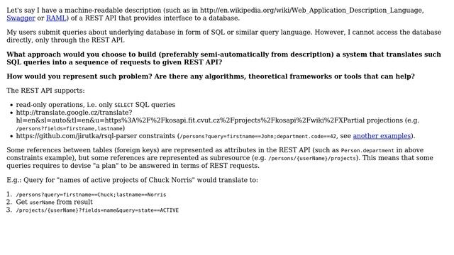 Software Engineering: How to translate SQL query into REST API requests? смотреть онлайн