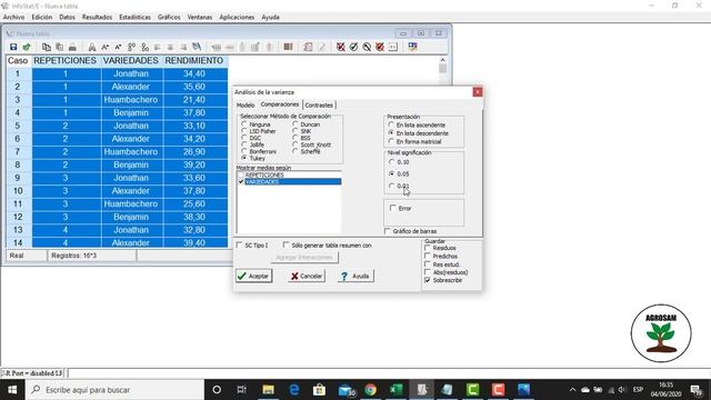 INTERPRETANDO RESULTADOS DEL ANALISIS DE VARIANZA USANDO INFOSTAT - Agrosam смотреть онлайн