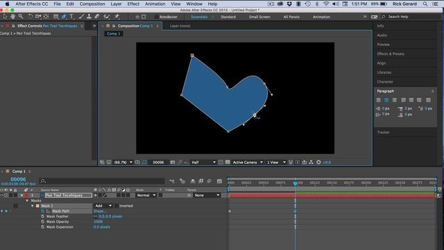 Creating Editing and Animating a Bezier Path in After Effects смотреть онлайн
