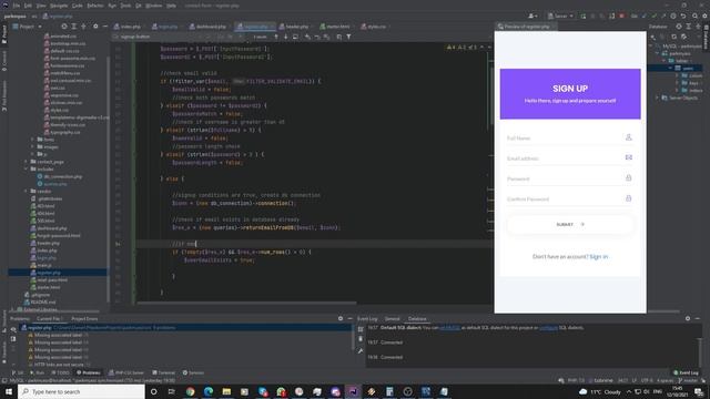 HTML Bootstrap Signup Page PHP Integration with MySQL DB смотреть онлайн