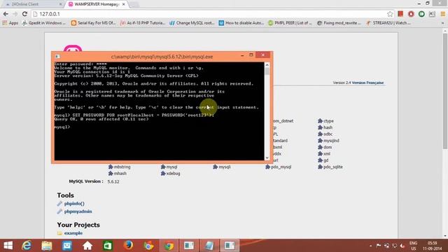 To change password of MYSQL or PHPMYADMIN in WAMP server смотреть онлайн