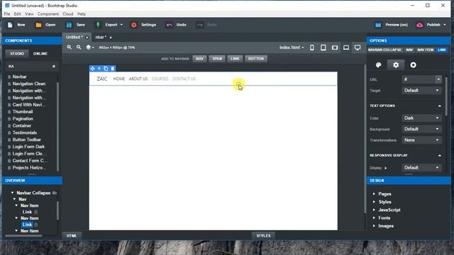 create navigation bar in bootstrap studio 4 in hindi смотреть онлайн