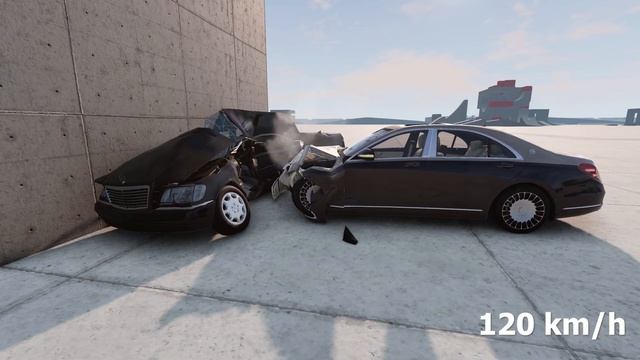 Mercedes-Maybach S650 W222 Vs Mercedes-Benz S600 W140 ? 200 Km/h ? BeamNG.drive CRASH Test