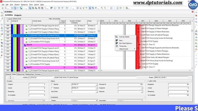 Adjusting Gantt Chart Gridlines In Primavera P6 || Quick Tip - Gantt Chart Timescale - Slight lines смотреть онлайн