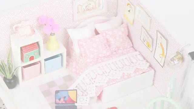 Румбокс  Интерьерный конструктор DIY MINI House Розовый лофт