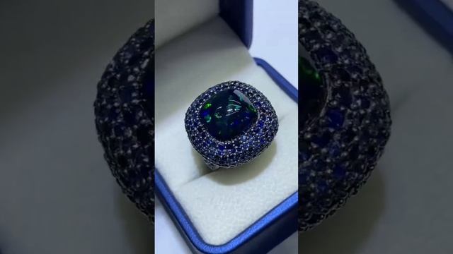 Эксклюзив! ОпалААА14/14мм, 7.33ct,цейлон.сапфиры 5.08ct,19разм.,36000руб.Wats App +79068704984 Ольг