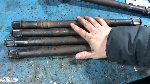 Размеры ПОЛУОСИ ВАЗ. Привода от НИВЫ и ЖИГУЛИ для самодельной техники смотреть онлайн