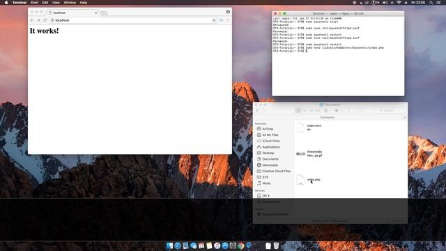 Run Apache, PHP, MySQL, phpMyAdmin macOS Sierra смотреть онлайн