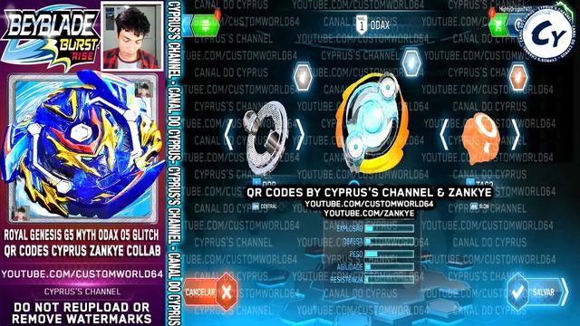 ROYAL GENESIS G5 QR CODE MYTH ODAX O5 QR CODE GLITCH BEYBLADE BURST RISE APP смотреть онлайн