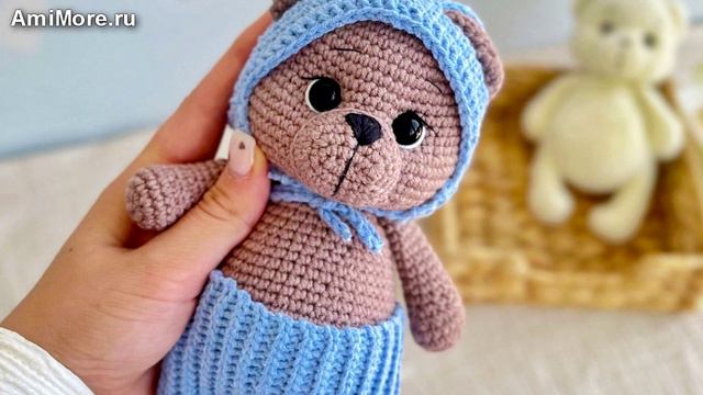 Амигуруми: схема Мишка в шапке | Игрушки вязаные крючком смотреть онлайн