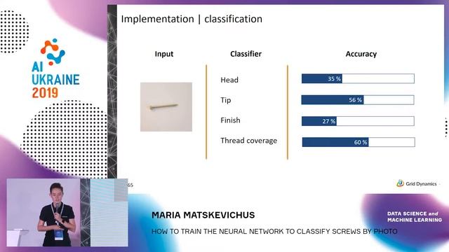 Maria Matskevichus. HOW TO TRAIN THE NEURAL NETWORK TO CLASSIFY SCREWS BY PHOTO. смотреть онлайн
