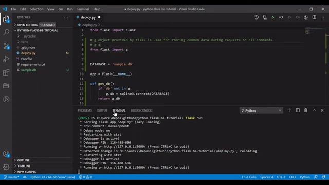 Part 2: Python Flask app with SQLite database смотреть онлайн