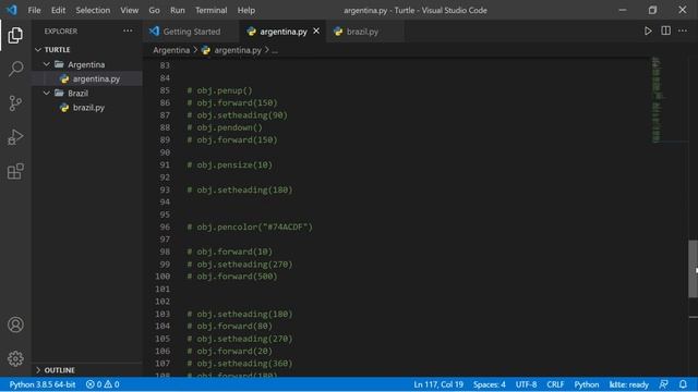 Draw National Flag Of Brazil & Argentina Using Python Turtle | COPA AMERICA 2021| KNOWLEDGE DOCTOR смотреть онлайн