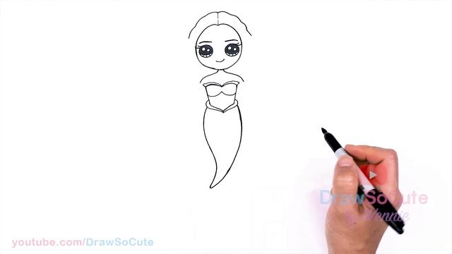 How to Draw Ariel The Little Mermaid | Halle Bailey смотреть онлайн