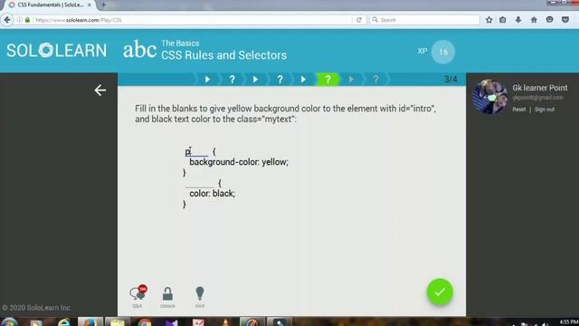 SOLOLEARN CSS ANSWERS смотреть онлайн