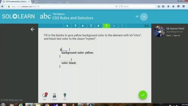 SOLOLEARN CSS ANSWERS