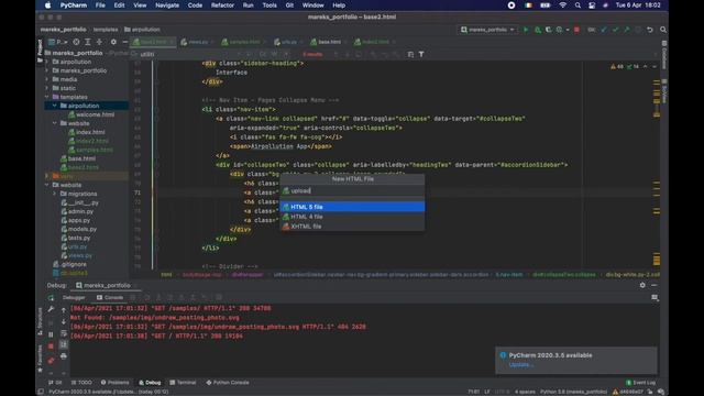39 - Swap Template to SB Admin 2 - Front End - Django | DRF | React w. Data Analysis смотреть онлайн