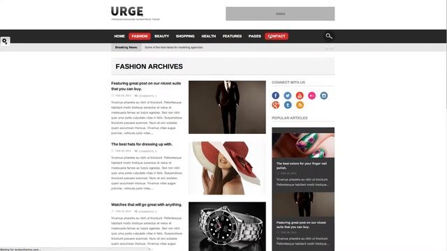 Download 'Urge' Responsive Magazine / News WordPress Theme смотреть онлайн