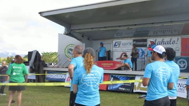 Kauai Visitor Industry Charity Walk 2019 - Heads - Tails Game for Surfboard смотреть онлайн