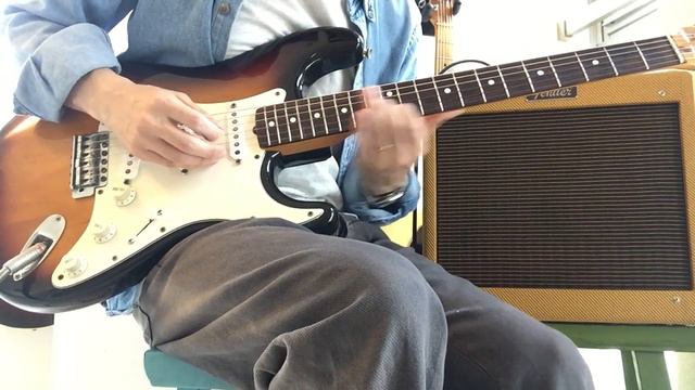 Jazz Blues Guitar licks improvisation with Fender Stratocaster on Fender pro junior Ⅳ amplifier смотреть онлайн