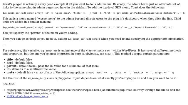Wordpress: Is the new WordPress 3.1 admin bar pluggable and how can I extend it? (3 Solutions!!) смотреть онлайн