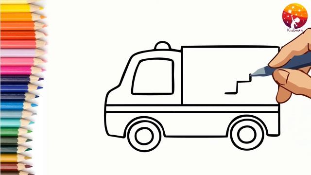 How to Draw Ambulance! Как нарисовать скорую помощь! Сурет салу жедел жәрдем смотреть онлайн