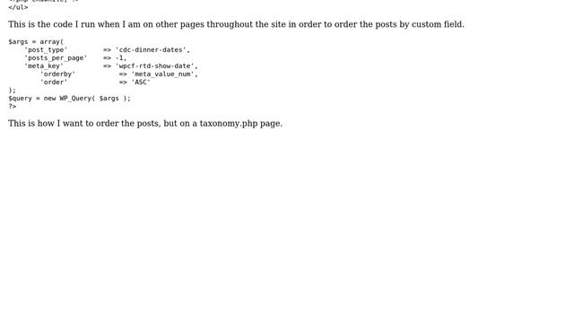 Wordpress: Custom Taxonomy order by Custom Field смотреть онлайн