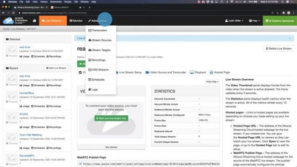 WebRTC to WebRTC With Wowza Streaming Cloud