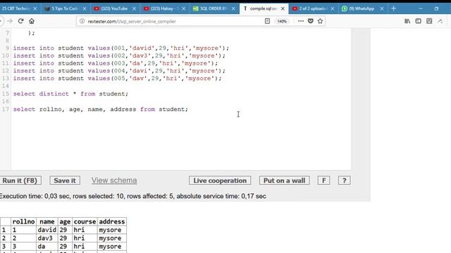 Oracle Live SQL SQL Worksheet 4 смотреть онлайн