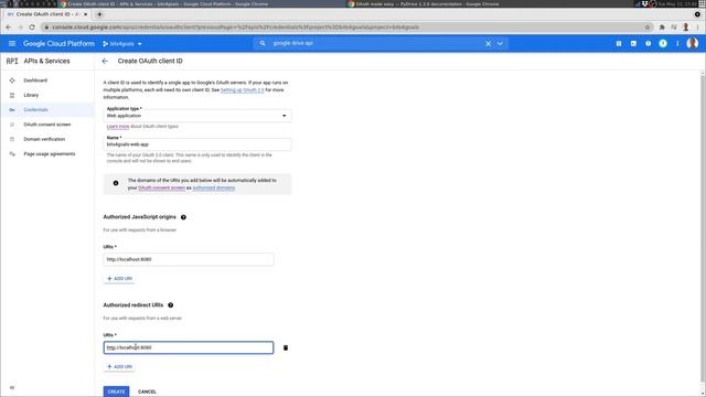 How to configure OAuth credentials for a project on Google Cloud Console смотреть онлайн